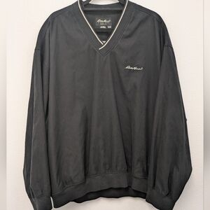 Eddie Bauer Men's Black Golf Pullover Windbreaker sz XL Outdoor Athleisure